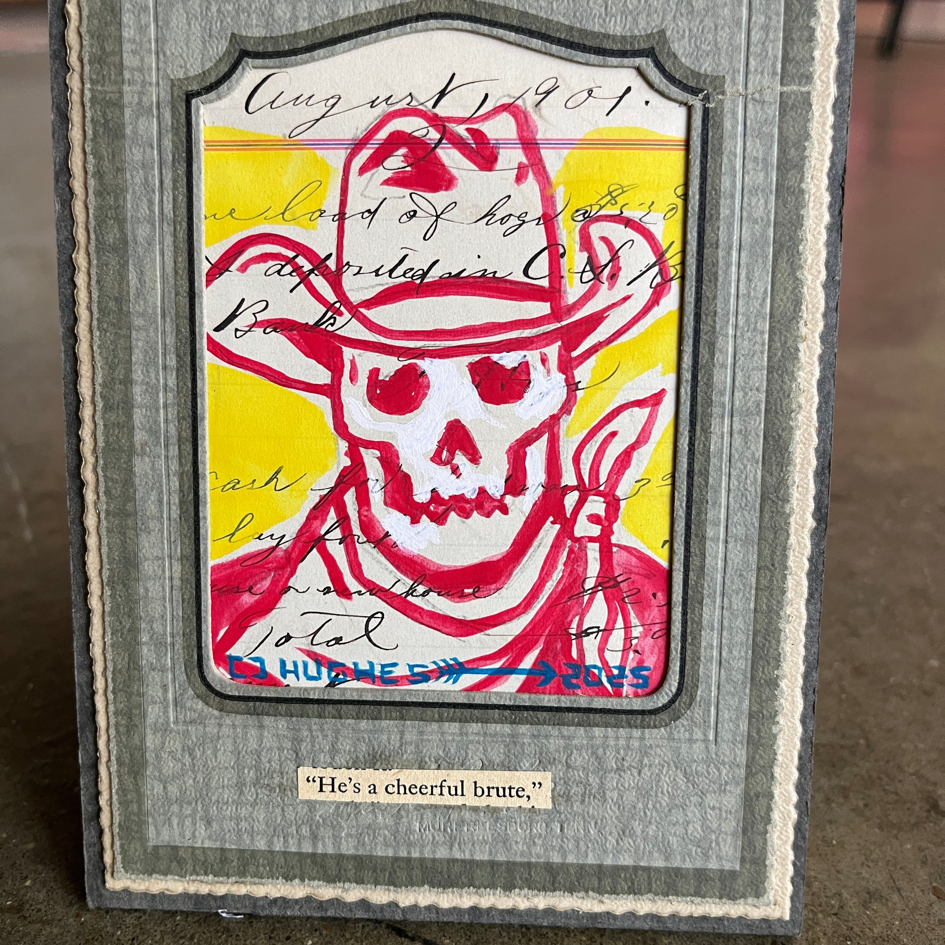 He's a cheerful brute. - Original watercolor