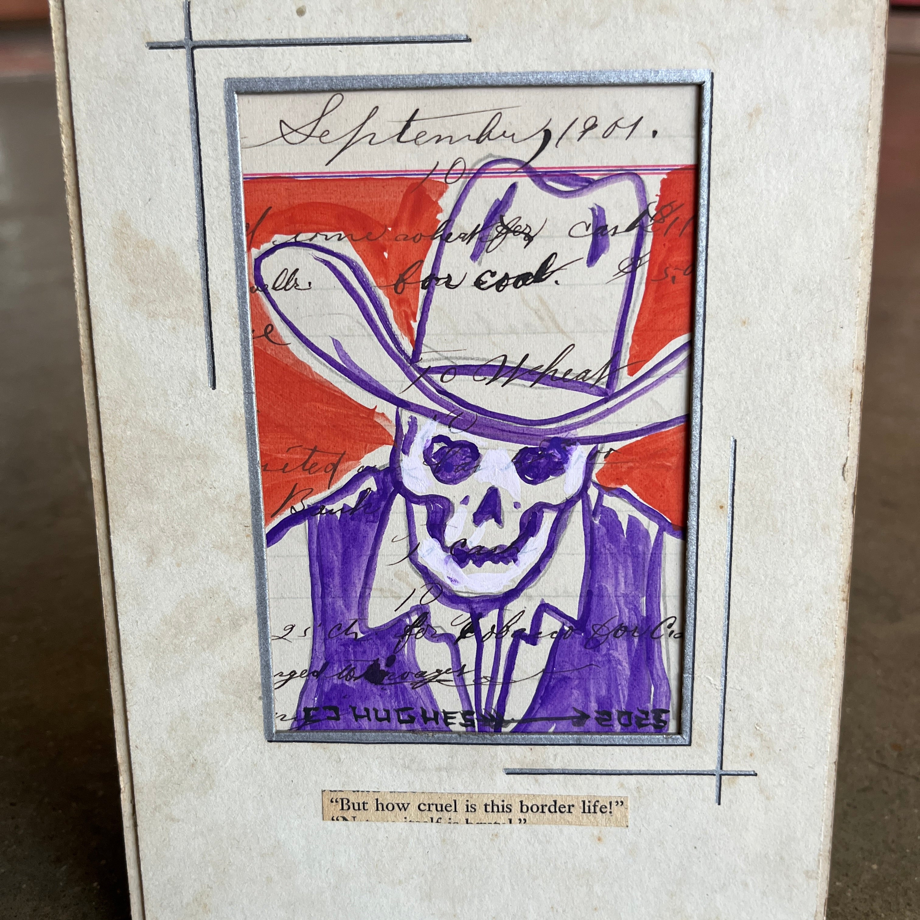 But how cruel is this border life! - Original watercolor