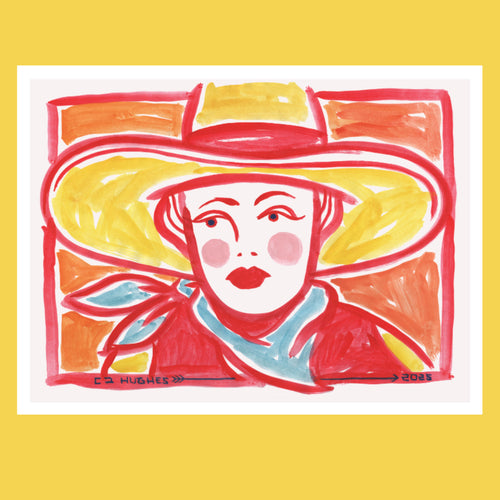 Buffalo Gal Art Print Painting by CJ Hughes