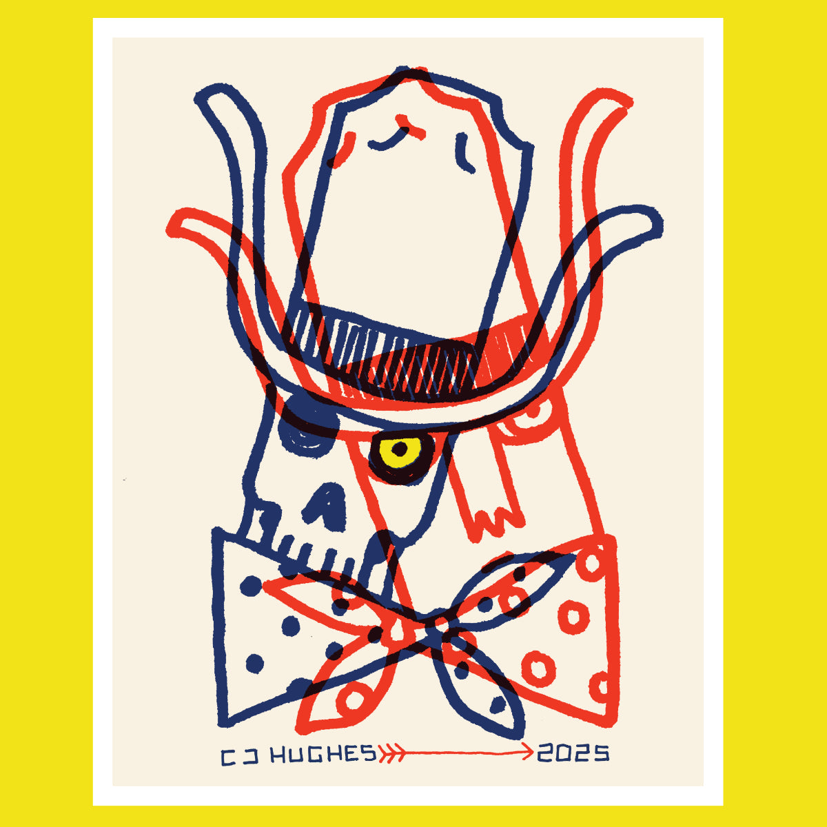 Cowboy illustration by CJ Hughes